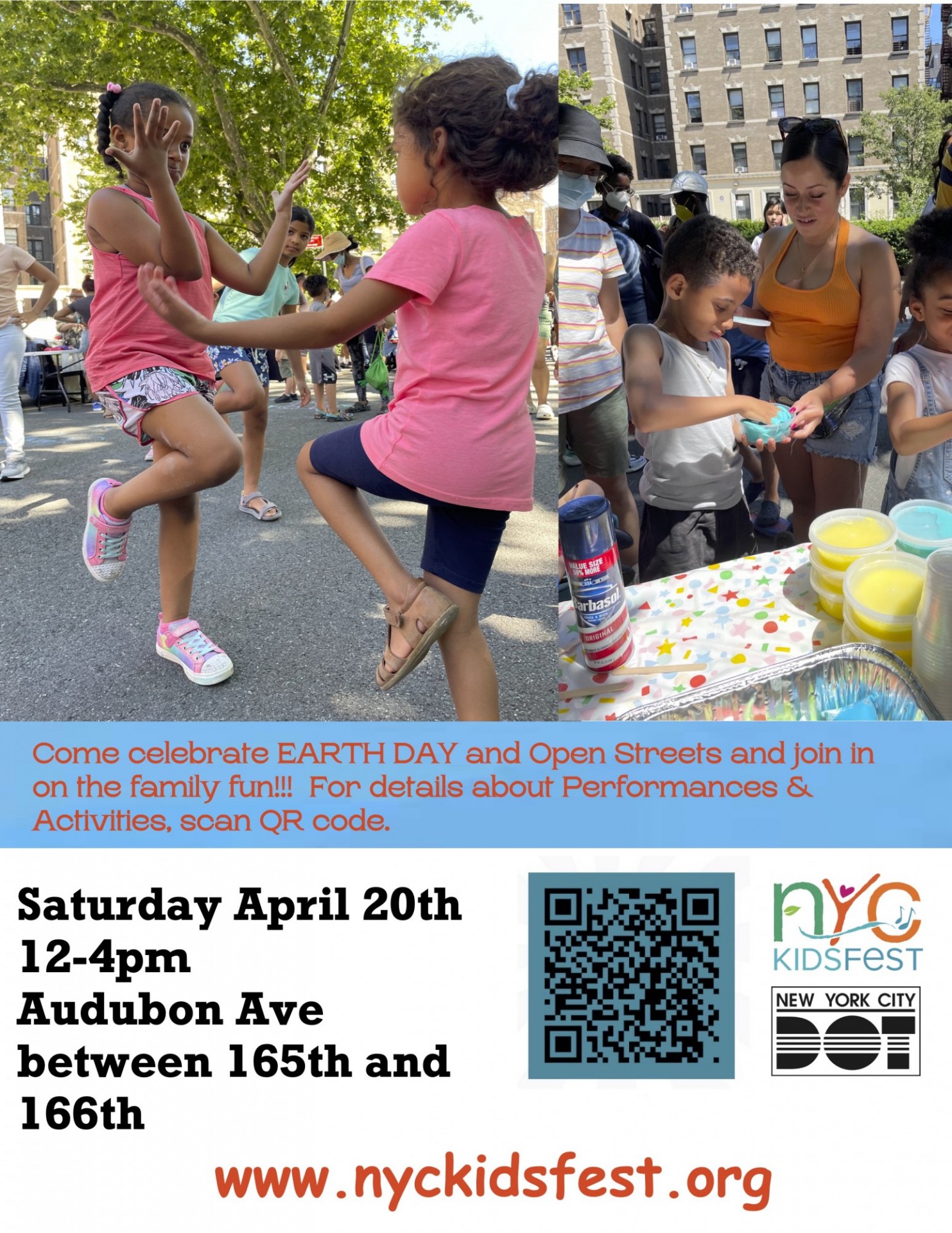 NYC KidsFest CarFree Earth Day PopUp Columbia Neighbors